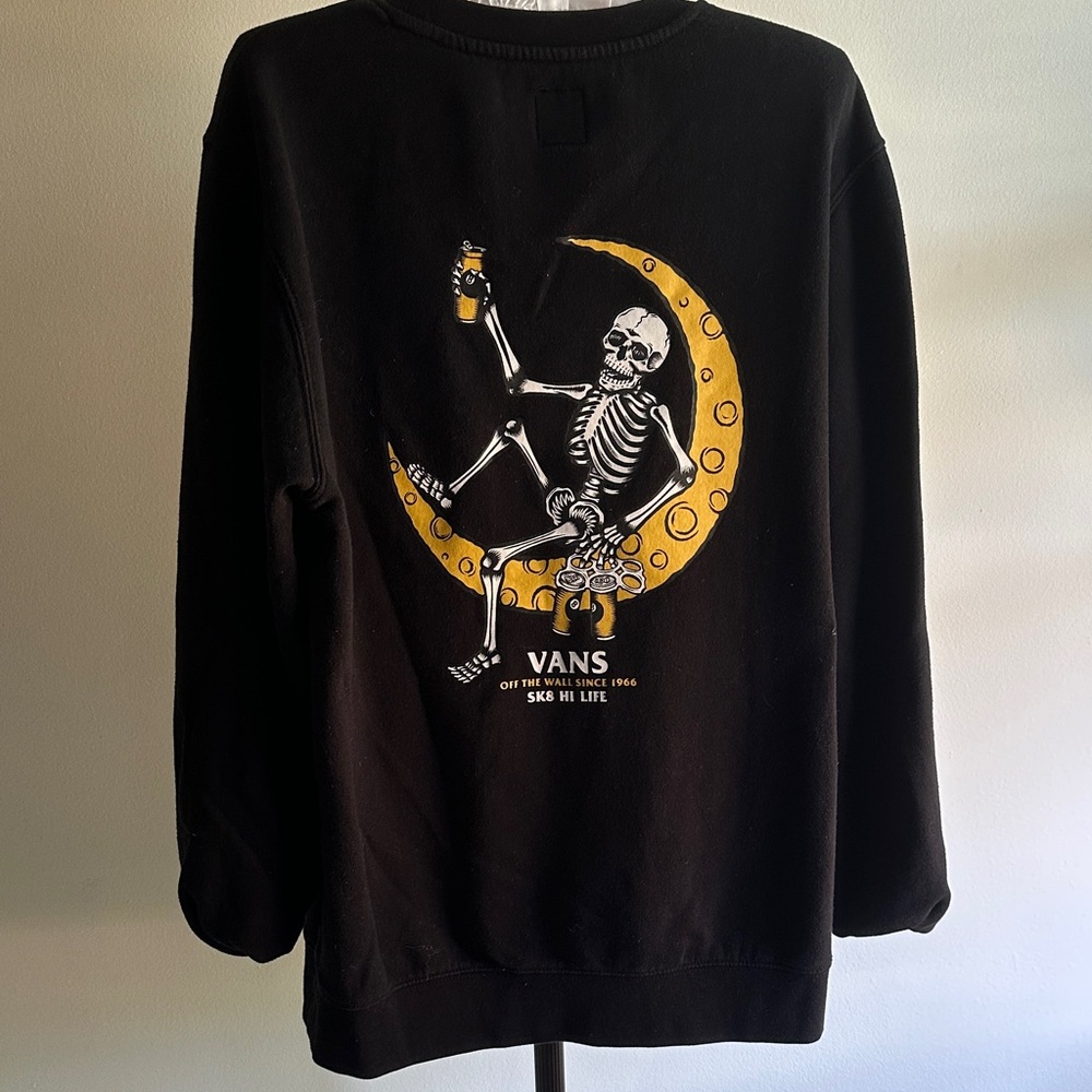 Vans Men's Black Crewneck Sweatshirt-M